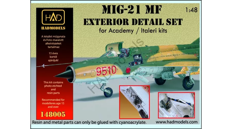 HAD - MiG-21 MF exterior detail set for Academy and Italeri kits